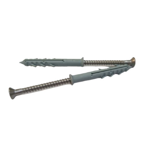 ICFS Nylon Frame Plug 10X100 A2 Stainless Steel 304 - Heavy-Duty Anchors for Secure Mounting